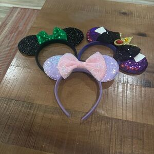 3 Minnie Mouse Ears Headband Set